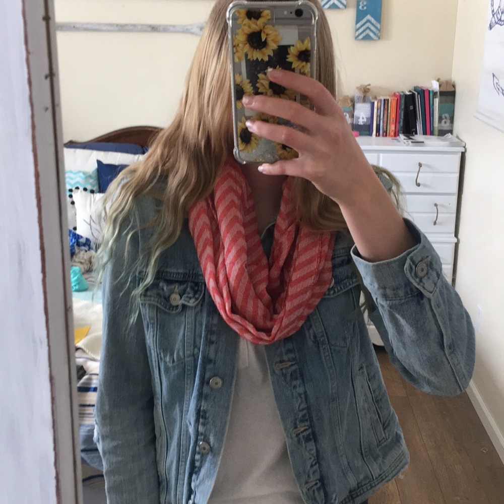 Pink Chevron Scarf